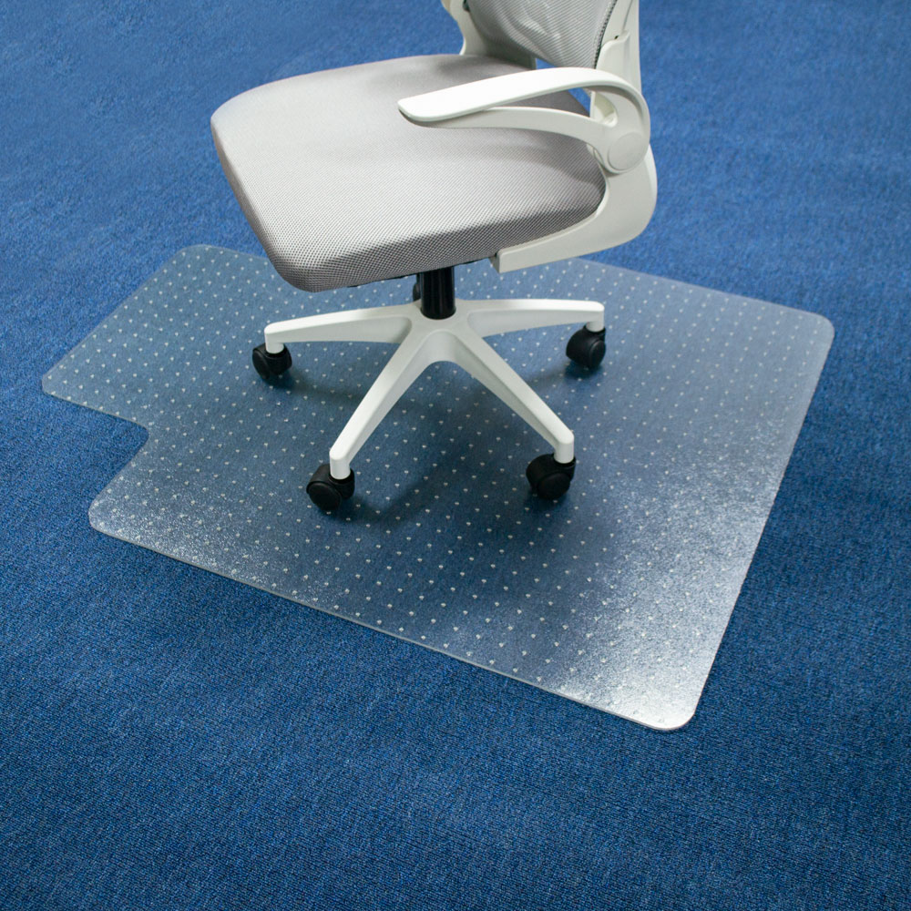 Transparent PVC Studded Desk Chair Mat Office Clear Chair Mat for Carpet
